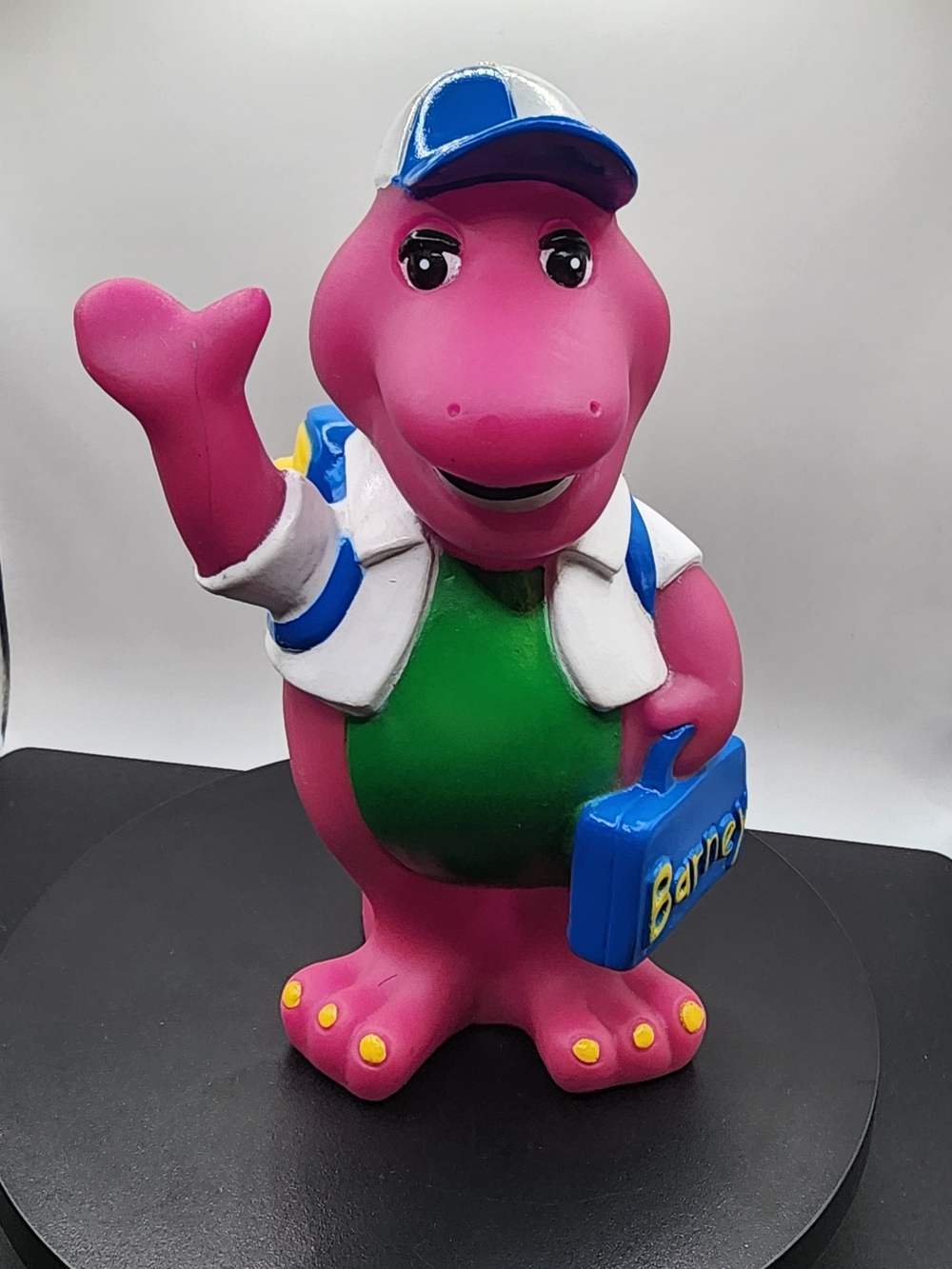 Vintage 1992 Lyons Group Barney Purple Dinosaur 7 Inch  Coin Piggy Bank
